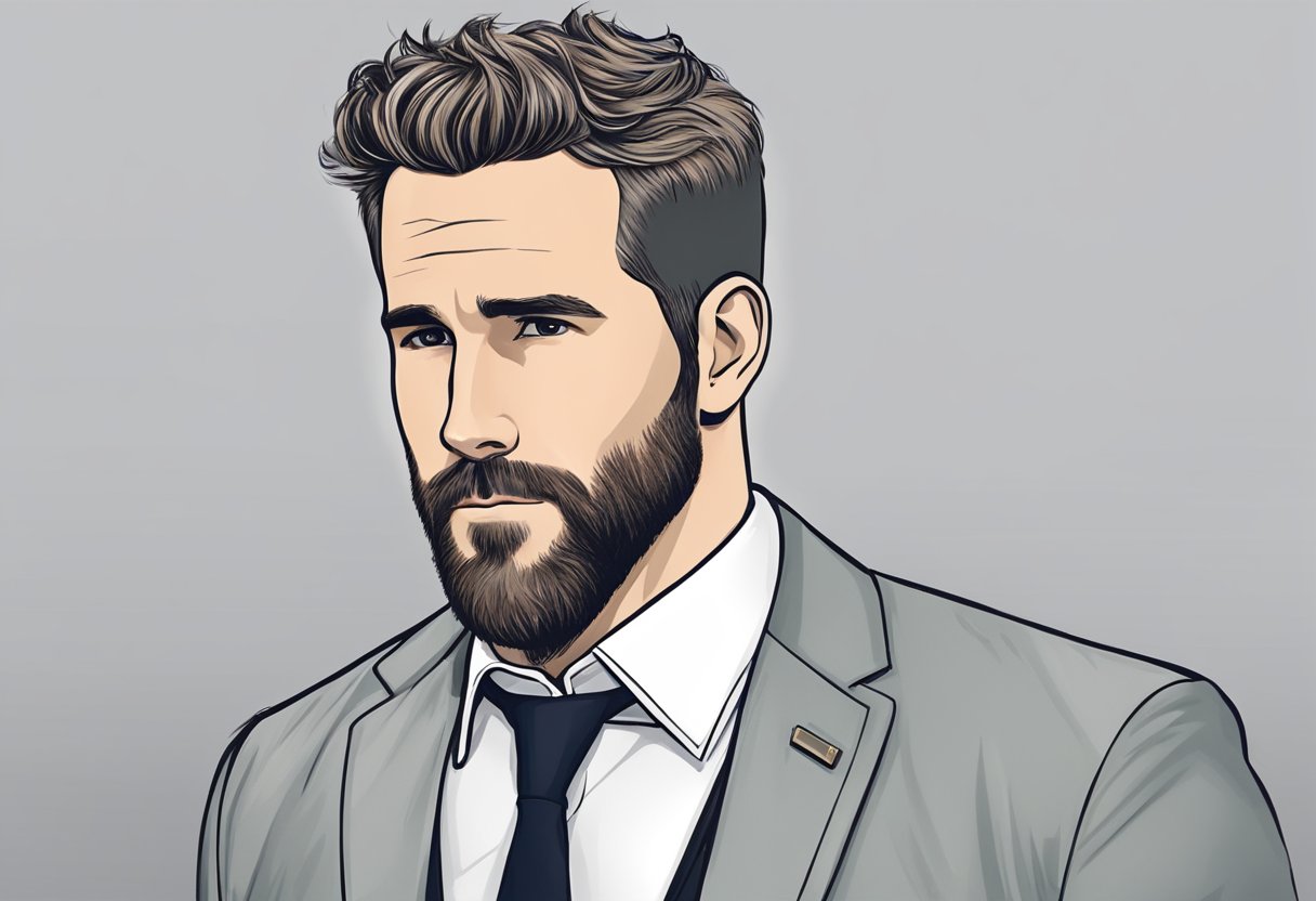 A curly top haircut with Ryan Reynolds' style, showcasing the texture and volume of the hair