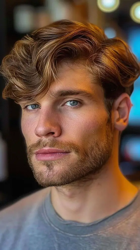 Side-Swept Bangs men