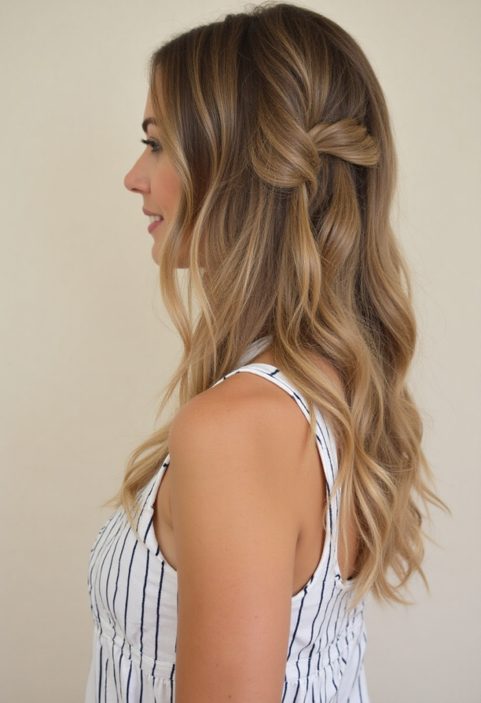 Half-Up, Half-Down with a Twist