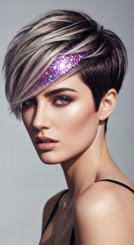 Pixie Cut with Glitter Part