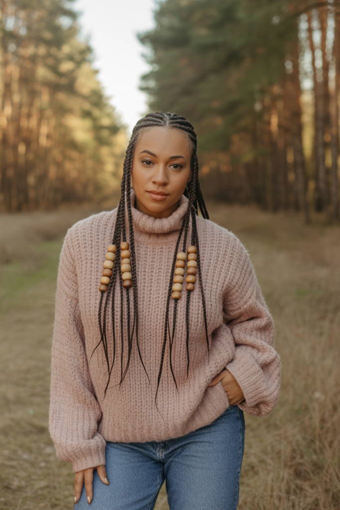 Cornrows with Beads